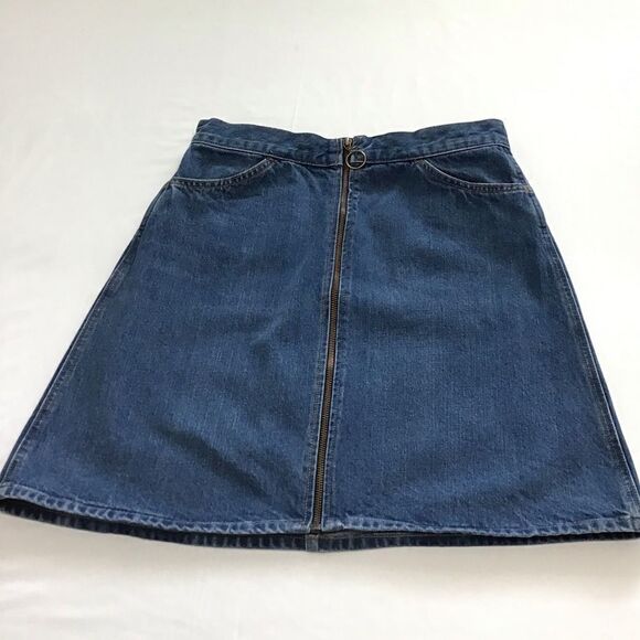 Levi’s Denim Mini Skirt Blue Front Zip Denim Mini Skirt Size 28 - Picture 2 of 10